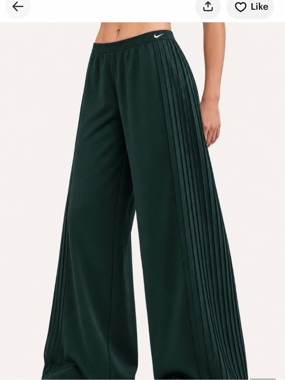 Nike Pleated Dark Green Track Pants (matching set)